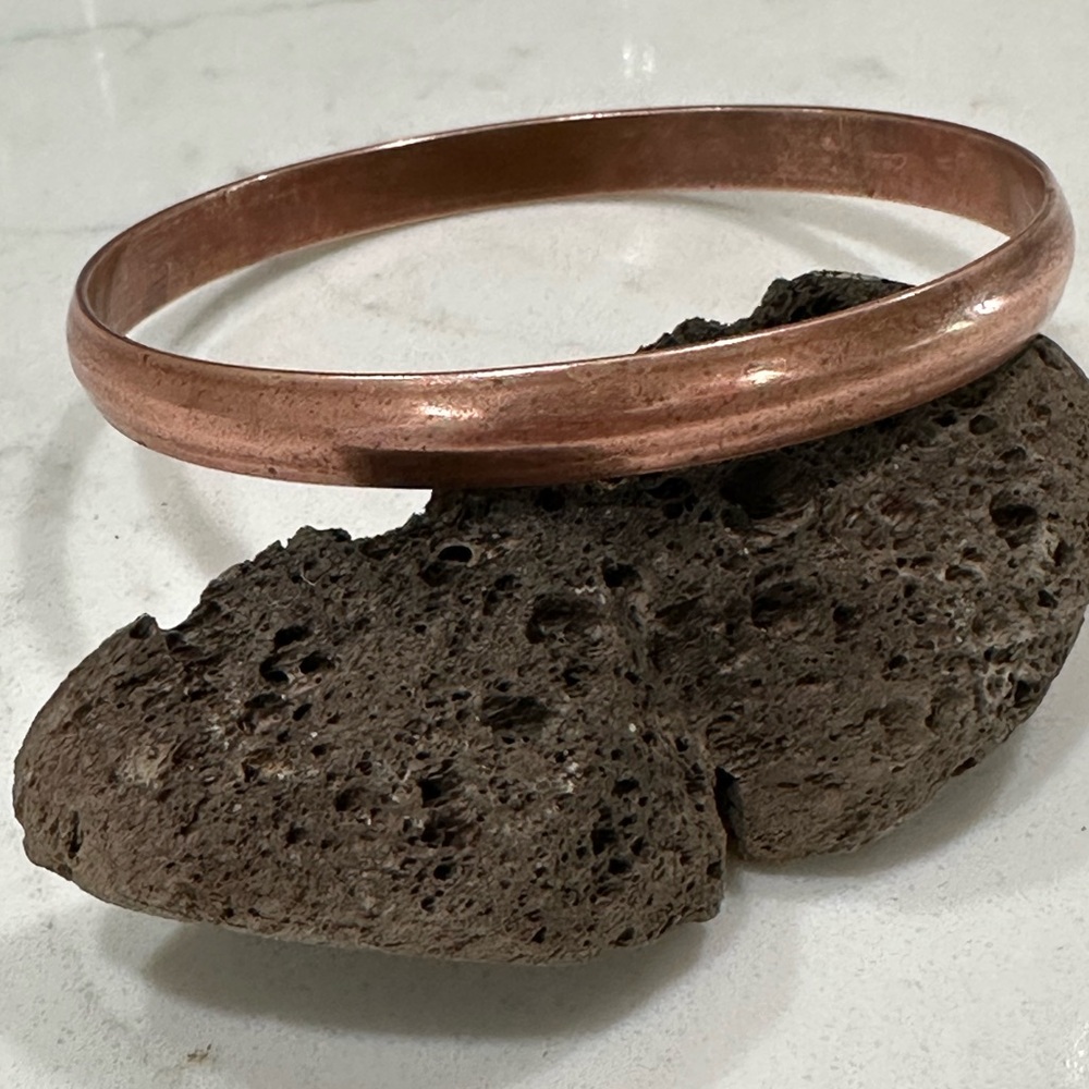 Copper Tone Women's Bangle Bracelet - Classic Minimalist